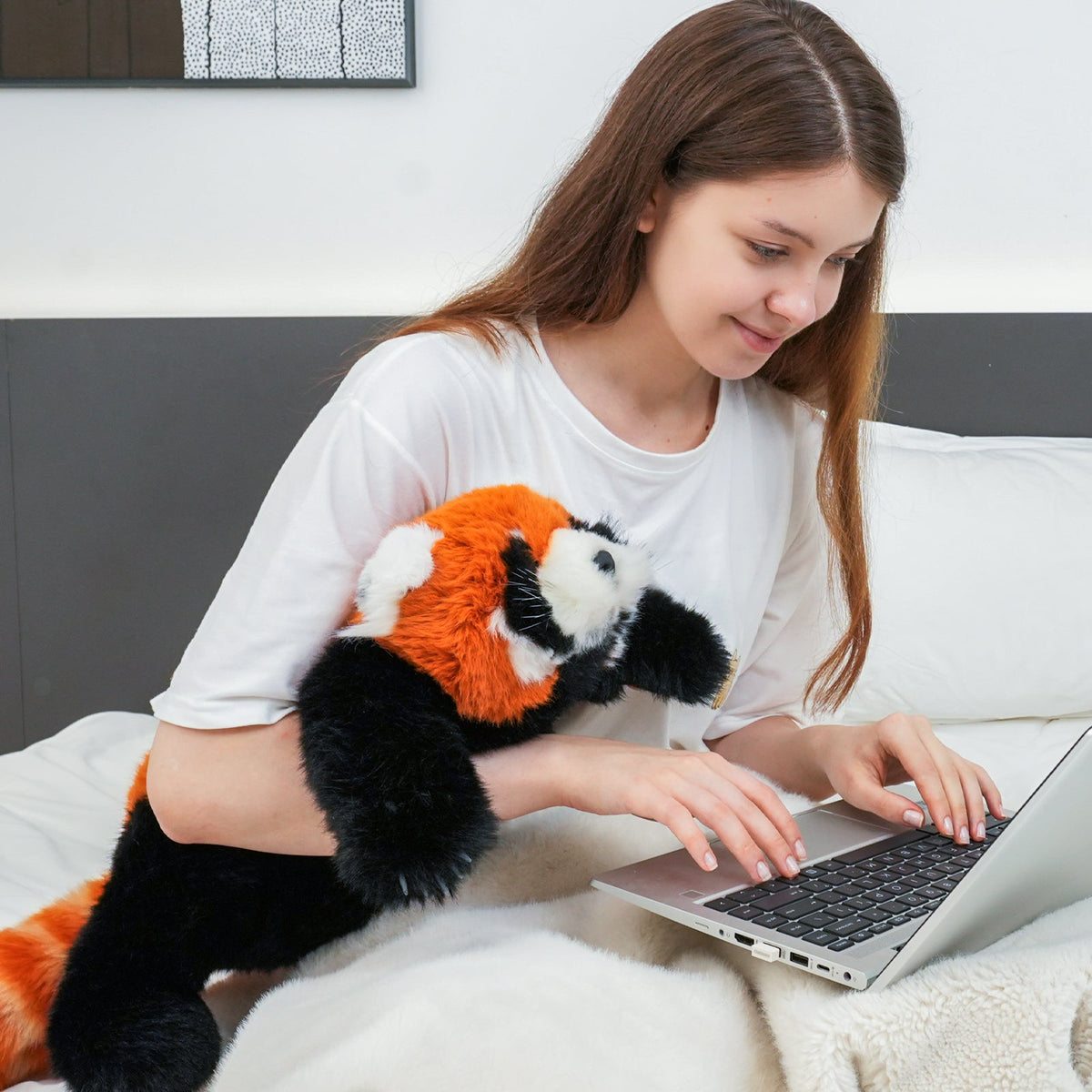 Breathing Red Panda Plush – Lifelike Calming Toy Gift