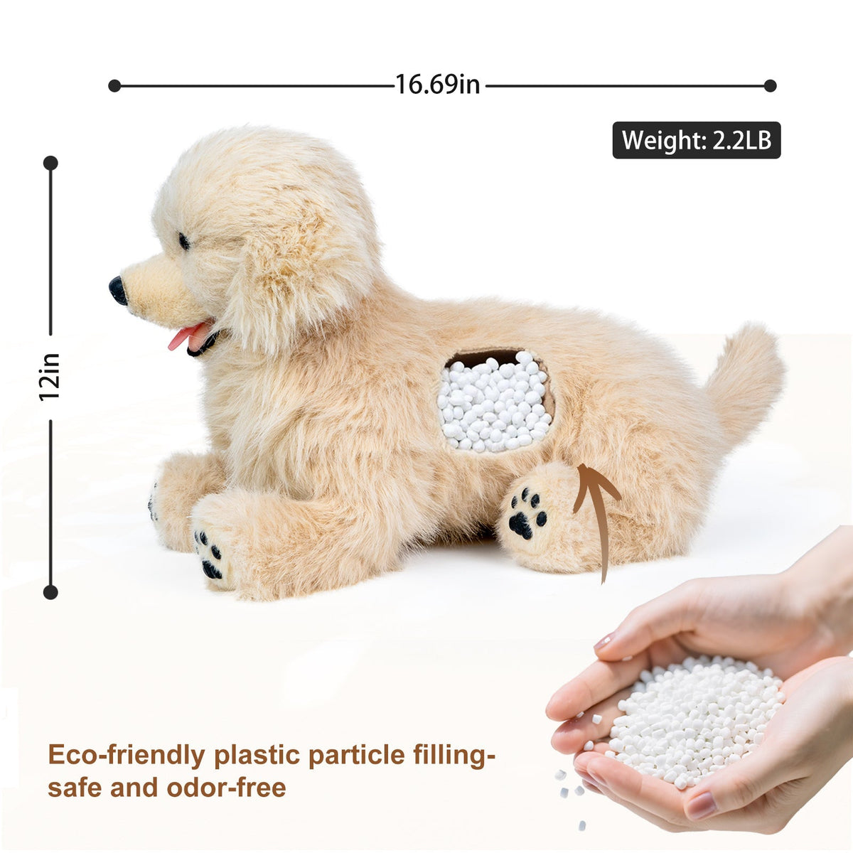 Golden Retriever Plush – Weighted Emotional Support Toy Gift