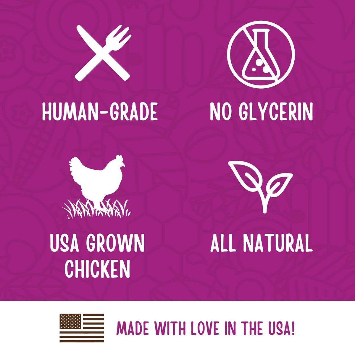 Full Moon Chicken Nuggets Healthy All Natural Dog Treats Human Grade Made in USA 12 oz