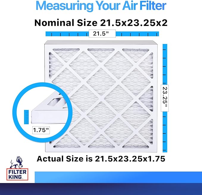 Filter King 21.5x23.25x2 Air Filter | 4-PACK | MERV 8 HVAC Pleated A/C Furnace