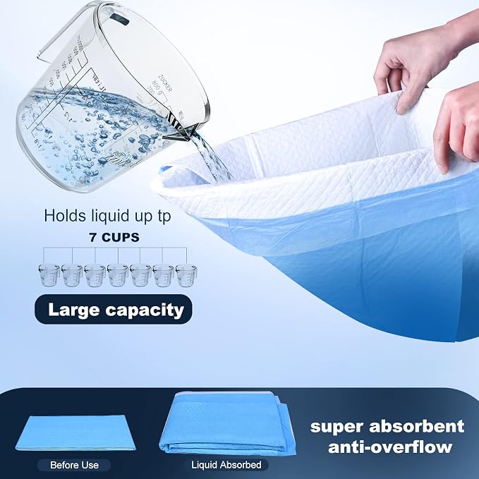 Boscute Thicken 6 Layers Heavy Absorbent XL 36"x24" Pet Training Dog Pee Pads, Extra Large Polymer Leak-Proof Quick Dry Puppy Pee Pads, Disposable Pee Pads for Dogs Cats Rabbit, 100 Counts | Heavy Absorbent up to 7 Cups, Quick Dry, for Dogs Cats Rabbit...