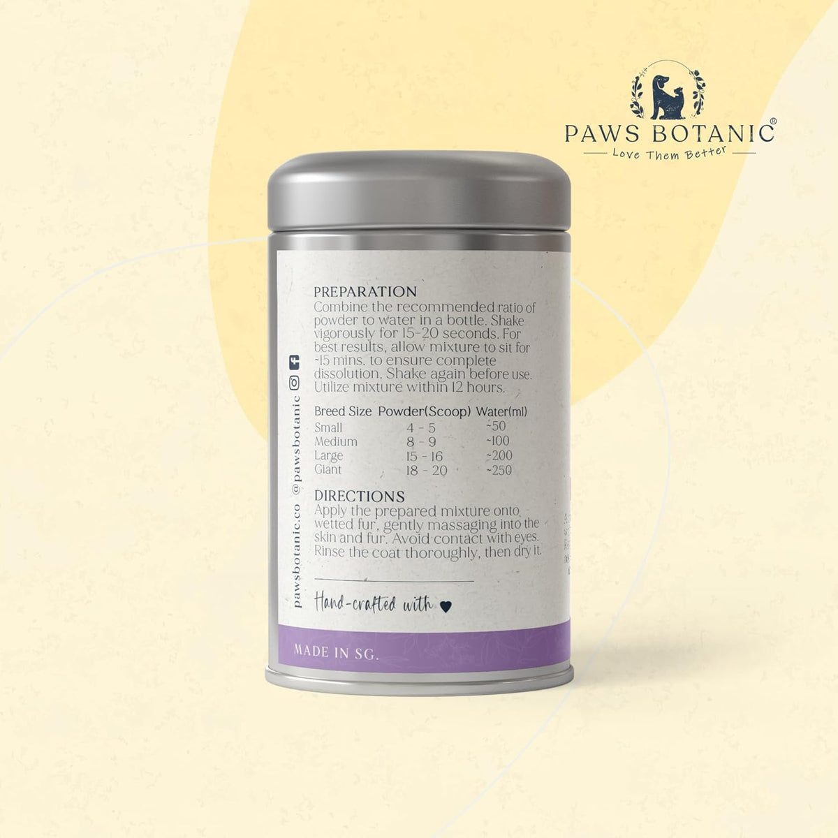 Unscented Dog Dry Shampoo, Powder Shampoo for Dogs, Regular Skin & Coat, 3.5 oz with Bamboo Spoon (Calming Lavender)