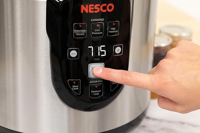 Nesco NPC-9 Smart Electric Pressure Cooker and Canner, Stainless Steel