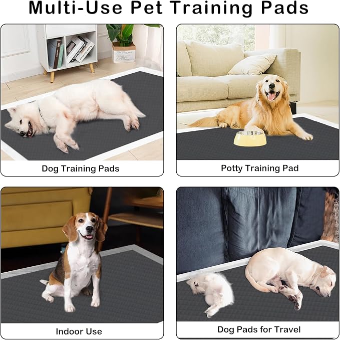 Extra Large 31"x47" 30 Odor-Control Super Absorbency Charcoal Pee Pads - Thicken Disposable Potty Pads for Dogs and Cats