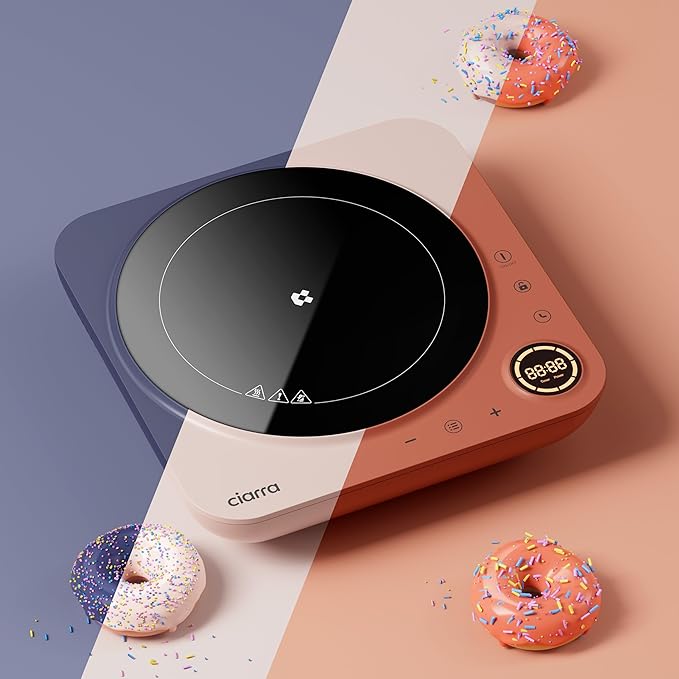 CIARRA CATIH1A-M Portable Induction Cooktop, Slim Single Electric Countertop