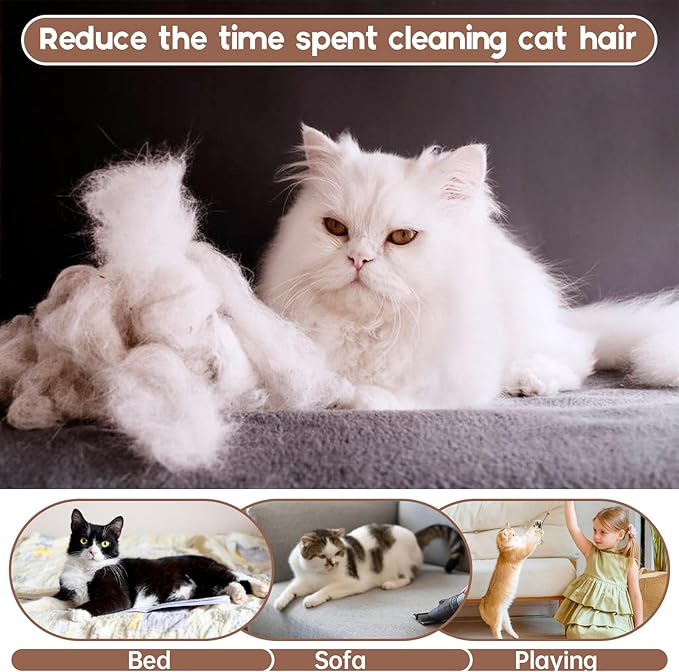 QBLEEV Cat Pajamas for Cats Only, Sticky Hair Cat Clothes, Prevent Lost Fur Kitten Onesie Shirts Costumes Outfits for Daily Wear Parties Photography, Cat Recovery Suit for Cats or Small Dogs