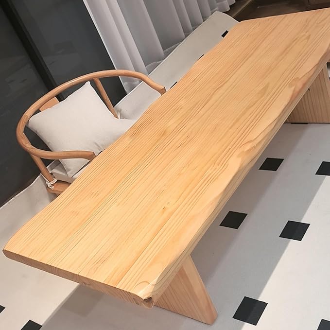 Solid Wood Japanese Tea Table, Simple and Modern Low Design, Tatami Tea Style, Zen-Inspired Kotatsu, Bay Window Seating, Floor Style (Natural Wood, 140 * 60 * 35cm)