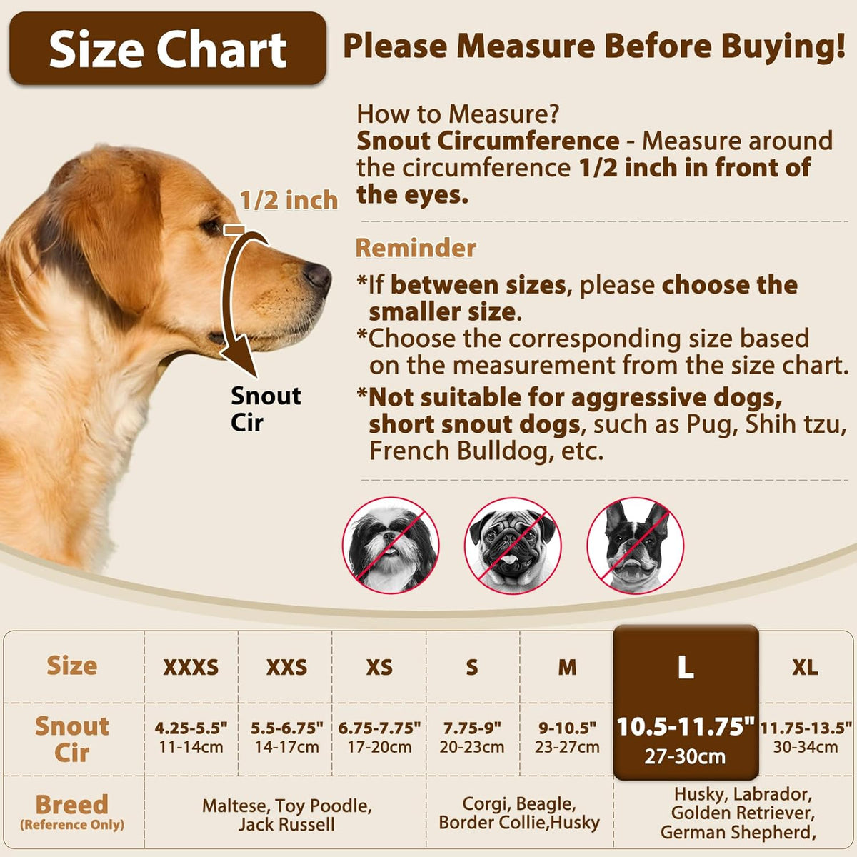 Crazy Felix Nylon Dog Muzzle for Small Medium Large Dogs Poodle Labrador Golden Retriever Doberman, Air Mesh Breathable and Drinkable Pet Mouth Guard for Anti-Biting Chewing Scavenging(L, Grey)