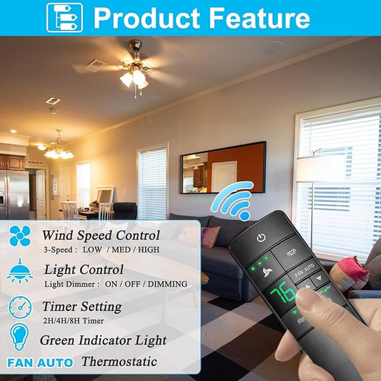 3-Speed Universal Ceiling Fan Remote Control Kit