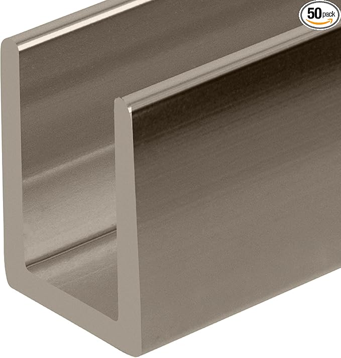 Brixwell SDCD38PN-CCP72-XCP50 Polished Nickel 3/8" Fixed Panel Shower Door Deep