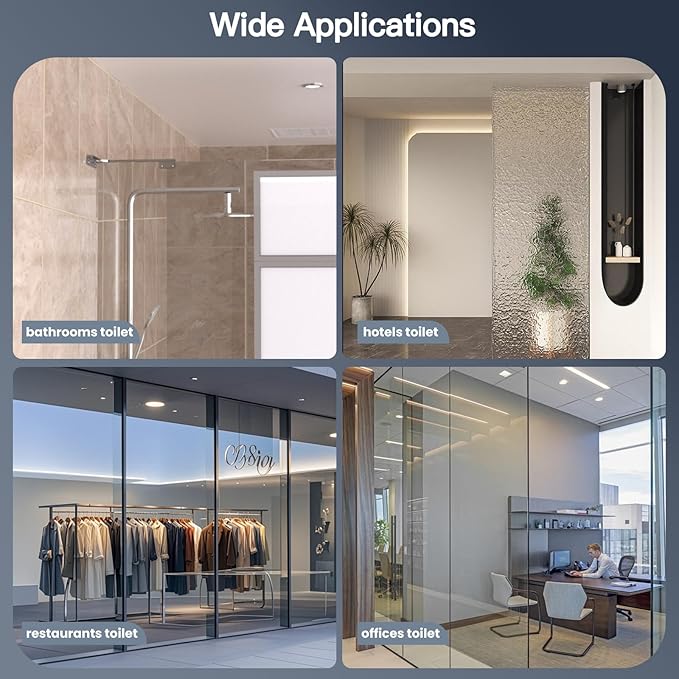 Shower Glass Support Bar, Both Sides Available, Frameless Bathroom Glass Clamp