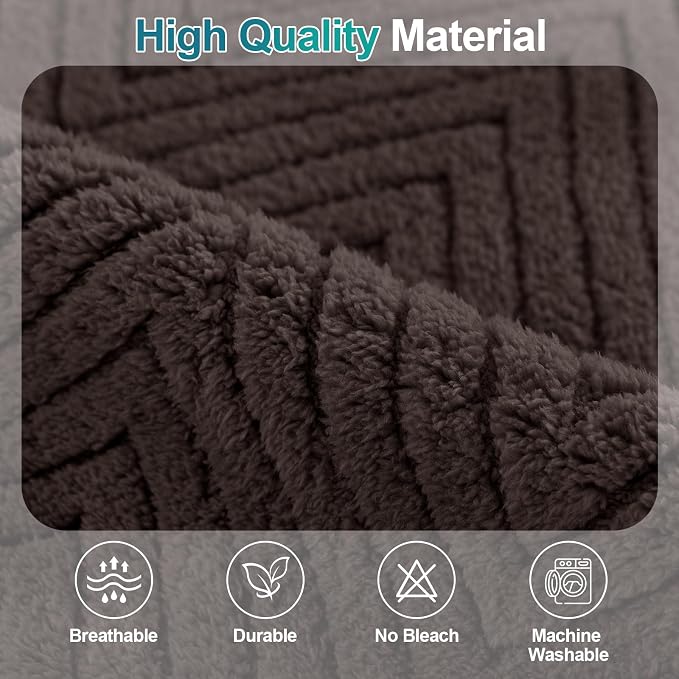Turquoize Waterproof Couch Cover for Dogs Fuzzy Pet Couch Covers for Sofa Thick Dog Bed Cover Non-Slip Sofa Covers for 3 Cushion Couch Protector Slipcover Pet Friendly (Brown, 36" x 63")