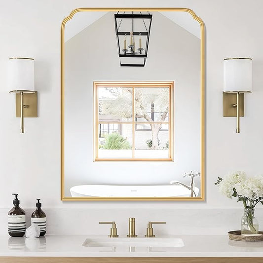 30X40 Inch Gold Bathroom Mirror