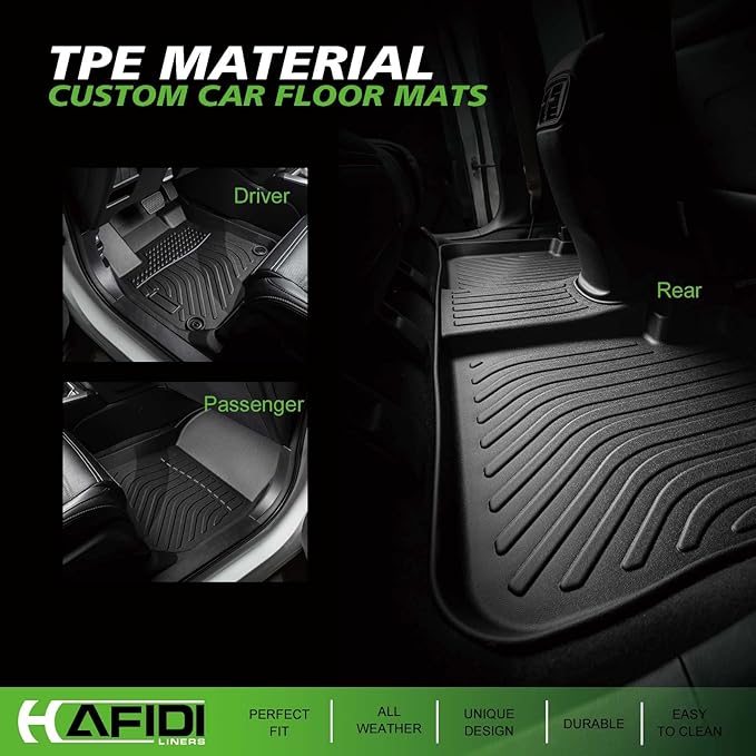 Floor Mats & Cargo Liner for 2020-2025 2026 Ford Explorer 6-Seat with Backrest Mat, All Weather Automotive Floor Liners Custom Fit Full Set Accessories-Black