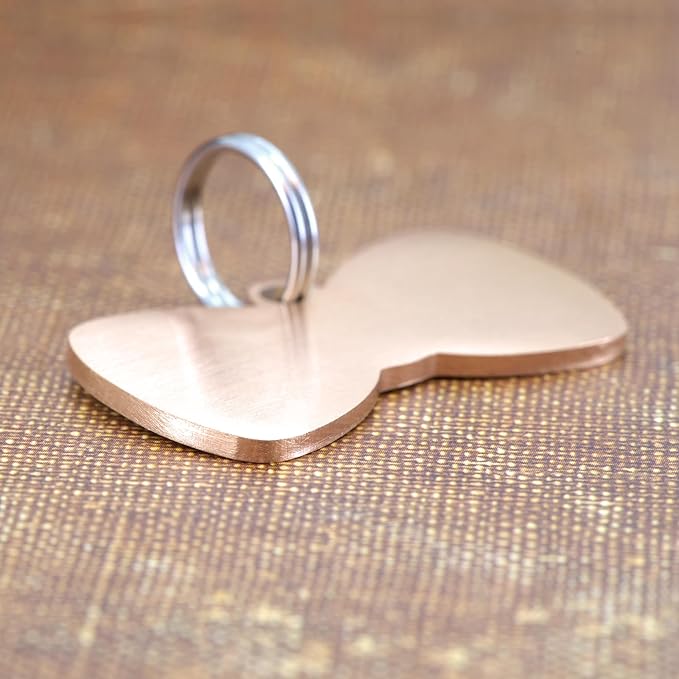 Ultra Joys Cat ID Tag Personalized Pet Tags, Durable Stainless Steel Small Pet Mini Dog Cat Tag Lightweight - Bowtie Tag in Rose Gold