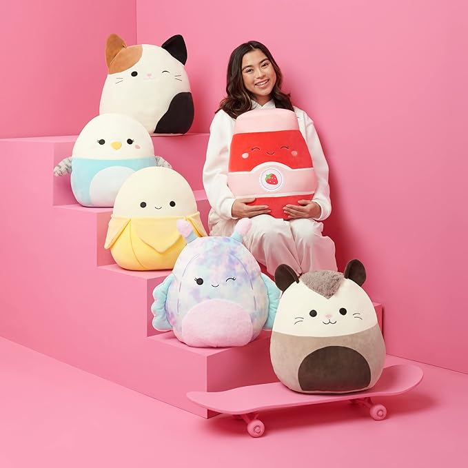 Squishmallows Original 8-Inch Limell Frog with Blue Spots Holding Popsicle - Official Jazwares Plush