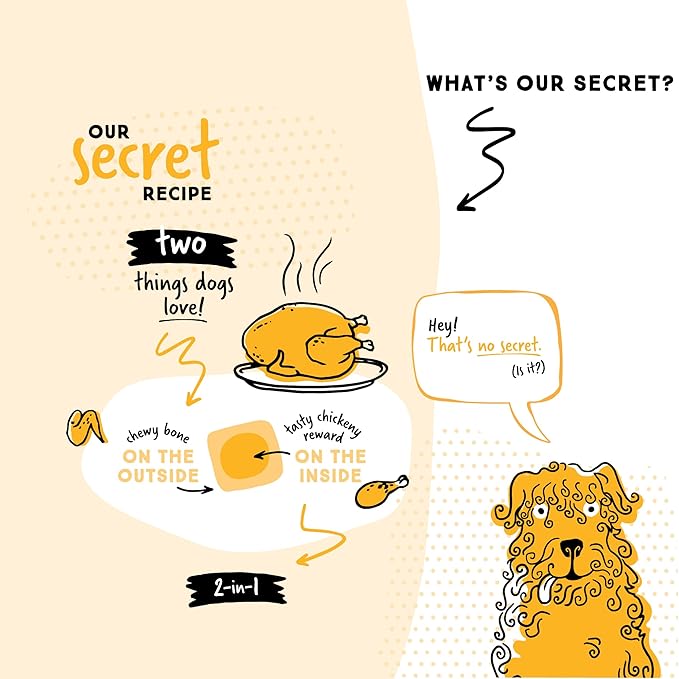 Ultra Chewy Double Treat Bones: Long-Lasting Treats Made in USA for Large and Small Breeds, Highly Digestible, for Aggressive Chewers (Peanut Butter and Bacon Cheese Flavor, 2 Packs)