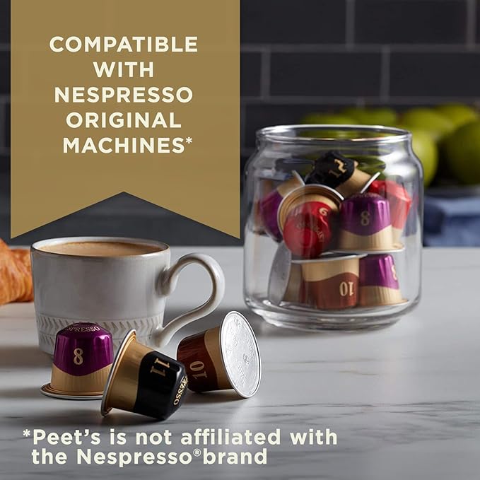 Peet's Coffee, Medium Roast Espresso Capsules, Compatible