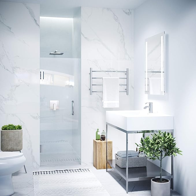 ANZZI 72" x 30" Frameless Shower Door in Polished Chrome, Water Repellent Glass