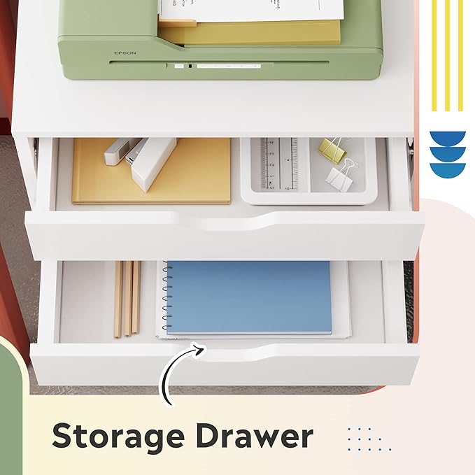 DEVAISE 5-Drawer Chest, Wood Storage File Cabinet