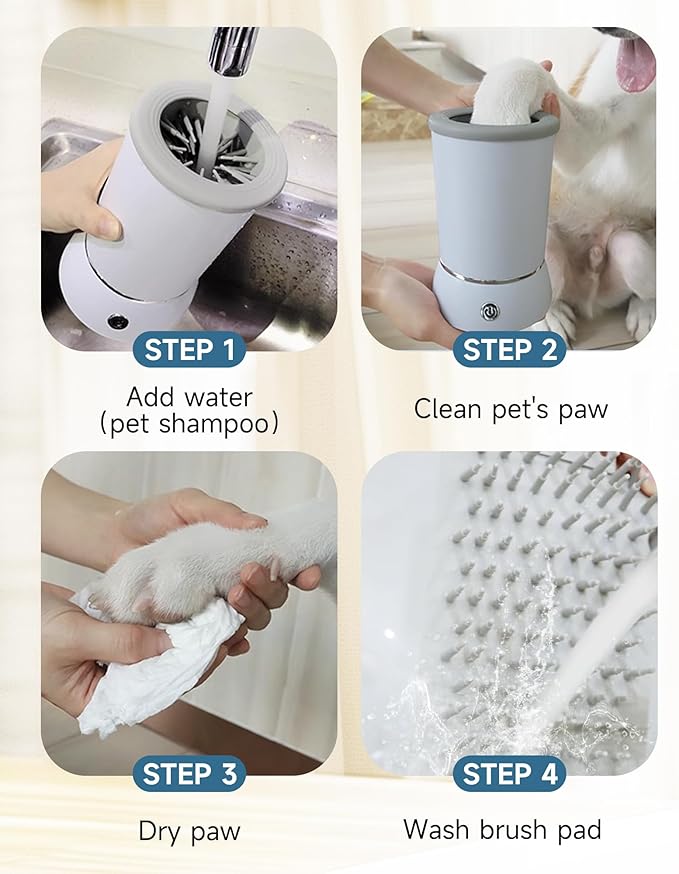 Automatic Dog Paw Cleaner for Dogs，Electric Dog Foot Paw Washer Cup and
