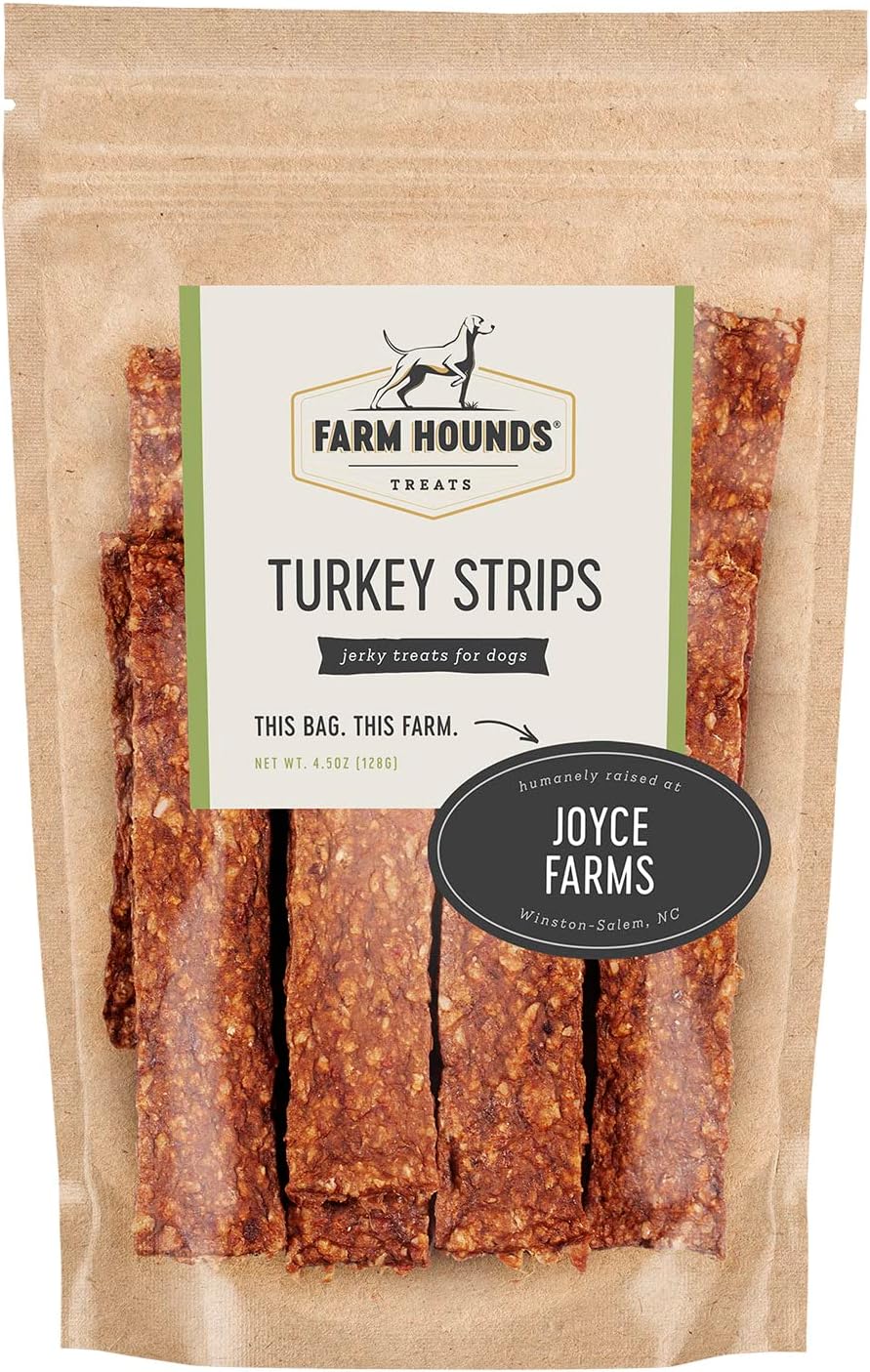 Farm Hounds - Turkey Strips - Premium Natural Jerky for Dogs - 100% Humanely Raised Turkey - Break-to-Size - Great for Training & Treats - No Added Fillers - Made in USA - 1 Pack