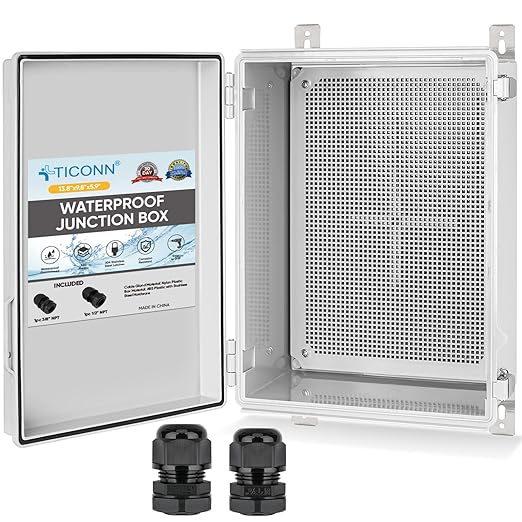 TICONN Waterproof Electrical Junction Box IP67 ABS Plastic Enclosure