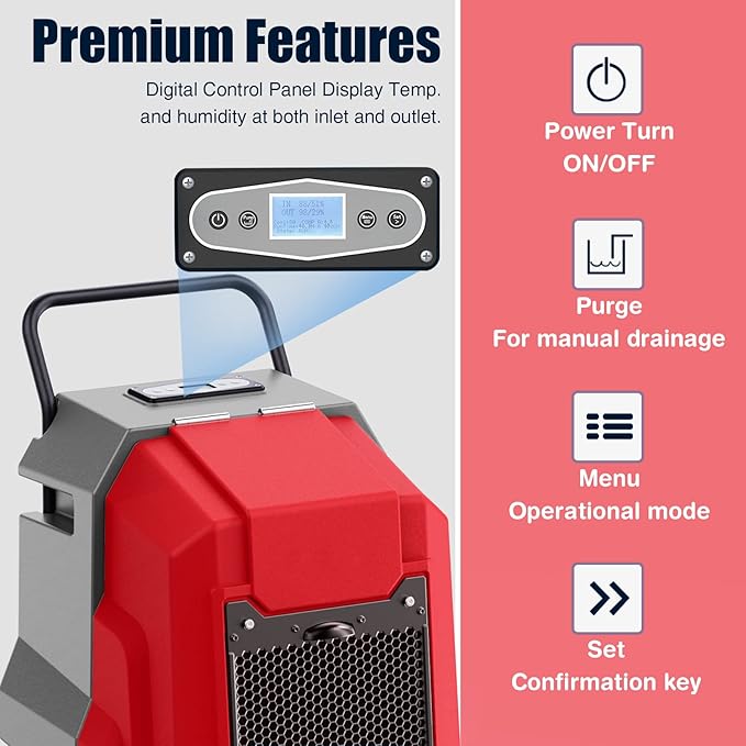MOUNTO 180Pints Commercial Dehumidifier