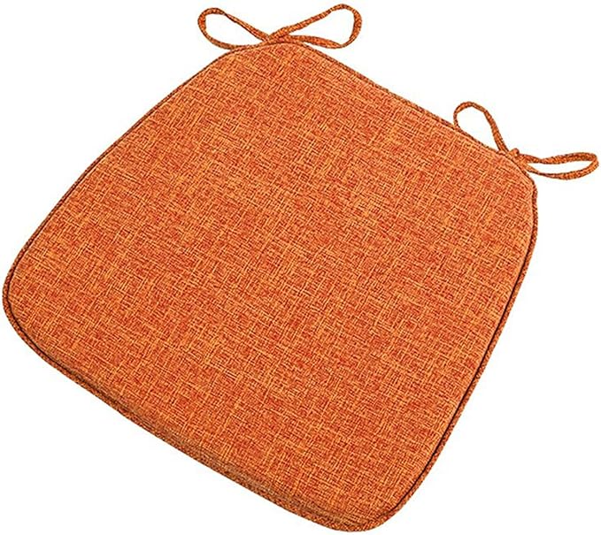 Chair Pads with Ties 18x17, Memory Foam Kitchen Chair Cushions with Ties 18 Inch, Non Slip Chair Pads for Dining Chairs Set of 2 4 6, Seat Cushions Covers Washable and Removable with Zipper,A,4