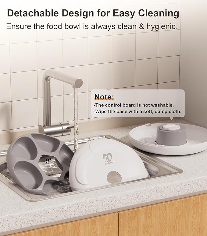Casfuy Automatic Cat Feeder Cordless