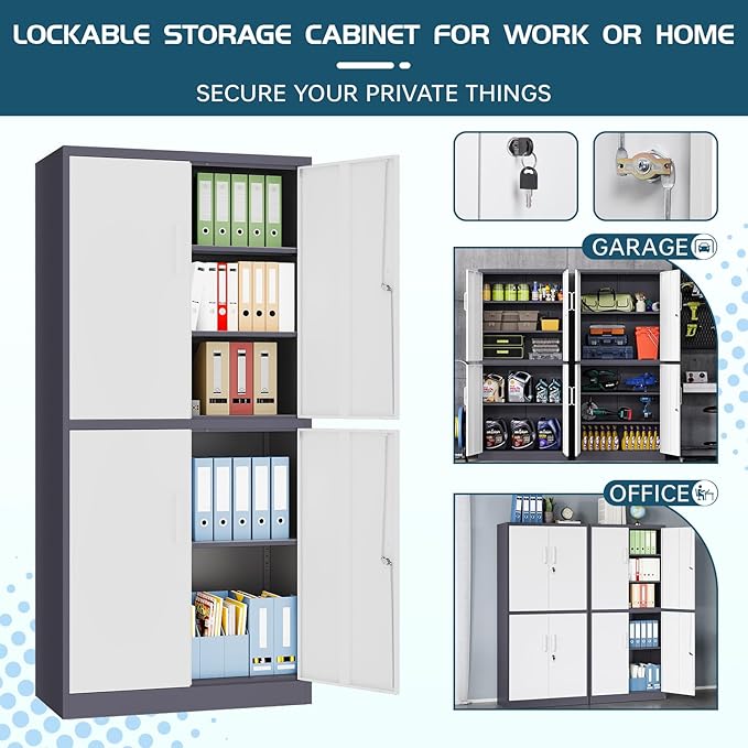 MIIIKO Metal Storage File Cabinet