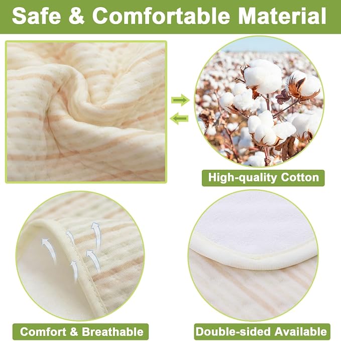 King Size Bed Pads Washable Waterproof, 80"x 78" Soft Reusable Pee Pads for Incontinence, 4-Layer Protectors Absorbent Cotton Underpads Mattress Protectors for Urine Adults, Seniors,Women & Pets