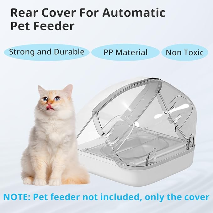 Rear Cover for Automatic Microchip Cat Pet Feeder