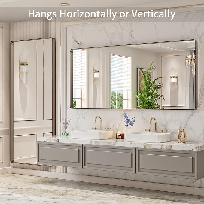 LOAAO 72”X32” Bronze Bathroom Mirrors