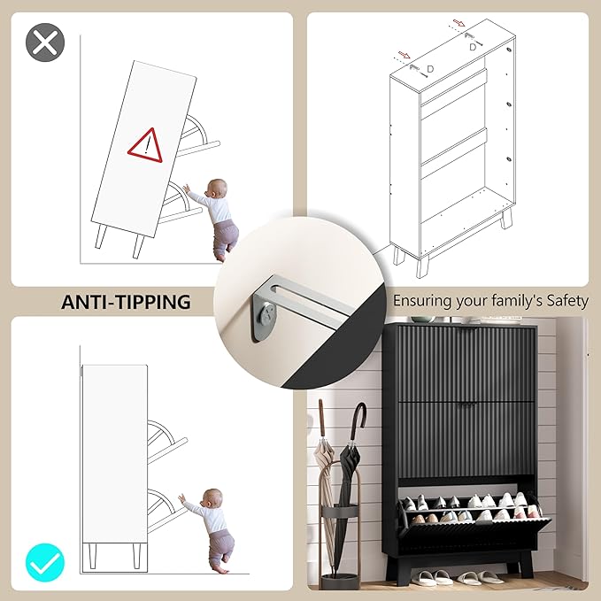 Shoe Cabinet Storage for Entryway