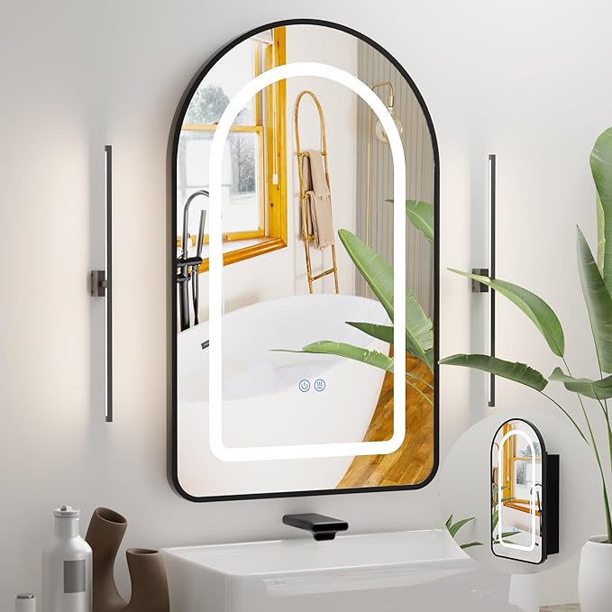 LED Arched Bathroom Medicine Cabinet