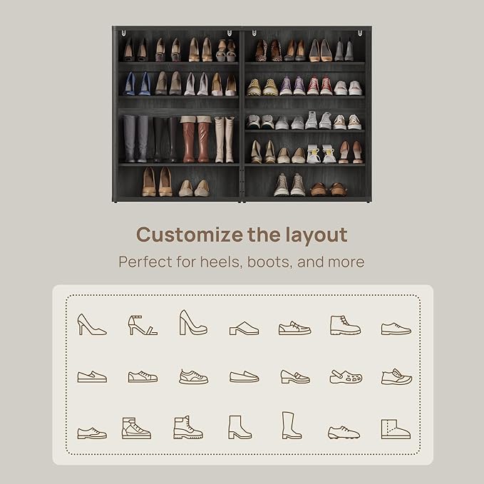 SICOTAS Rattan Shoe Storage Cabinet