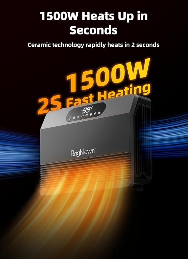 Brightown Wall Heater for Indoor Use, Space Heater