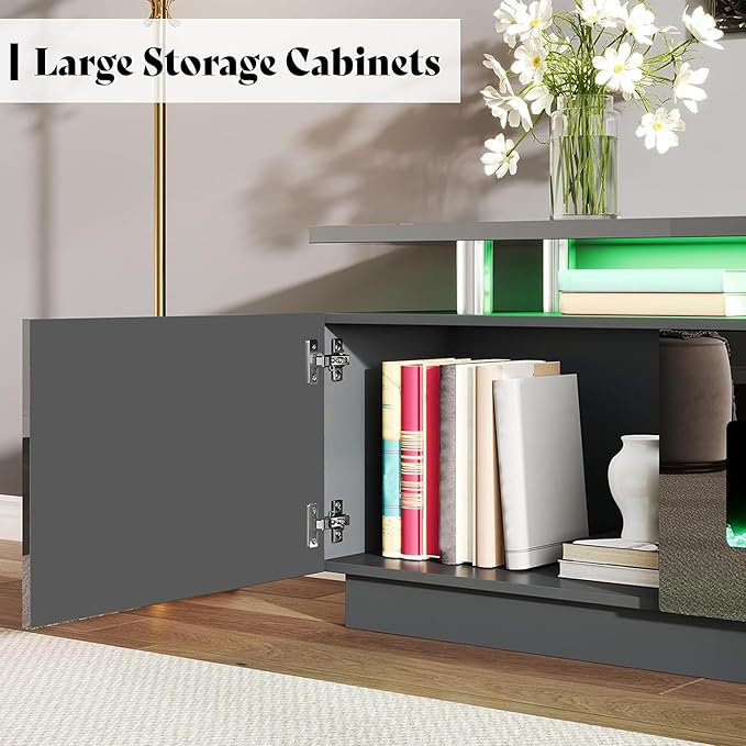 AMERLIFE 90" 2 Tier Fireplace TV Stand