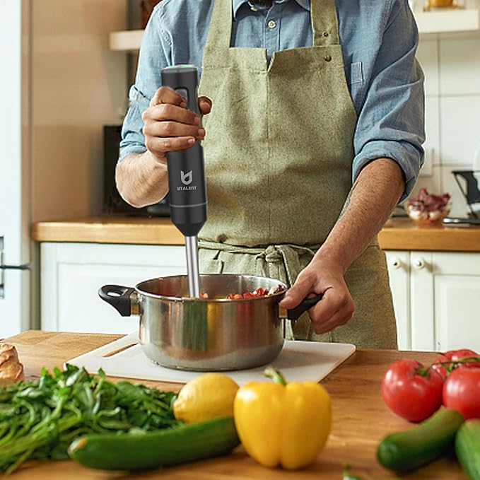 Cordless Hand Blender, UTALENT Variable Speed Immersion Blender Rechargeable