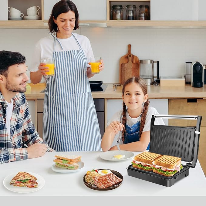 Panini Press Sandwich Maker, Aigostar 1000W Sandwich Press Grill