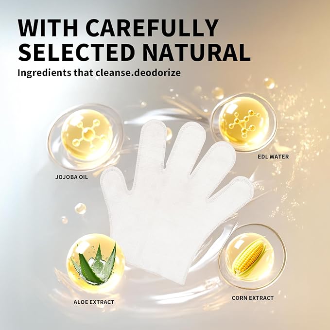 Pet Glove Wipes for Dogs and Cats, Cleaning & Deodorizing Grooming Gloves for Daily Care and Traveling, Dog Wipes Washing Gloves Rinse Free, 54 PCS
