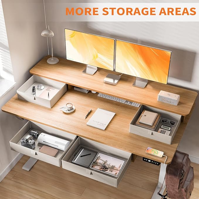48 * 30 Inches Electric Standing Widened Desk Adjustable Height