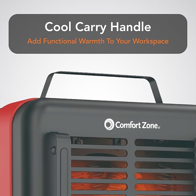 Comfort Zone Utility Space Heater, 1500W Electric Garage Heater