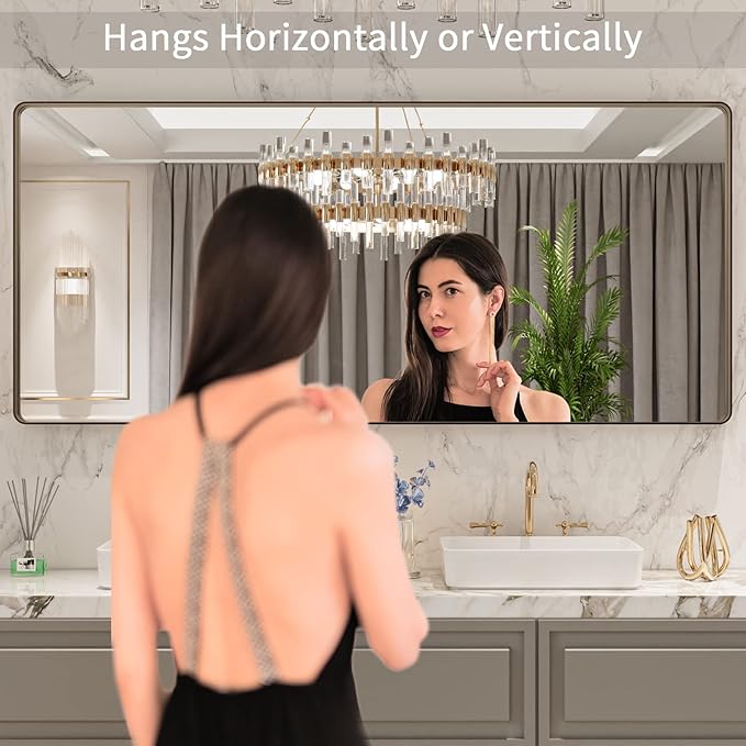 LOAAO 72”X32” Bronze Bathroom Mirrors