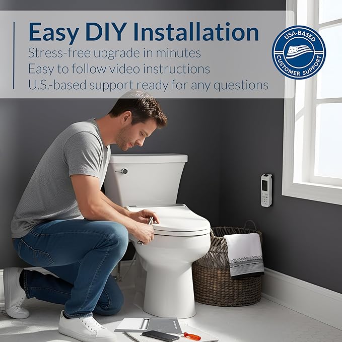 Bio Bidet BB2000 Bliss Electric Bidet Toilet Seat, Warm Water