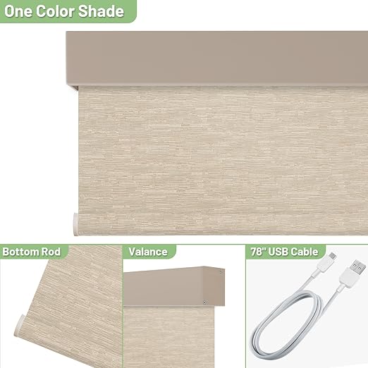 Motorized Blinds with Remote, Automatic Shades Work with Alexa/Google/Apple Home