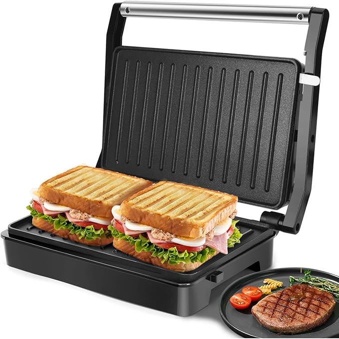 Panini Press Sandwich Maker, Aigostar 1000W Sandwich Press Grill