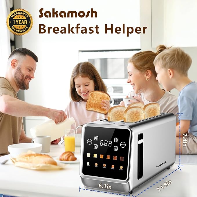 Smart Toaster 4 Slice, Touch Screen, Digital Toasters