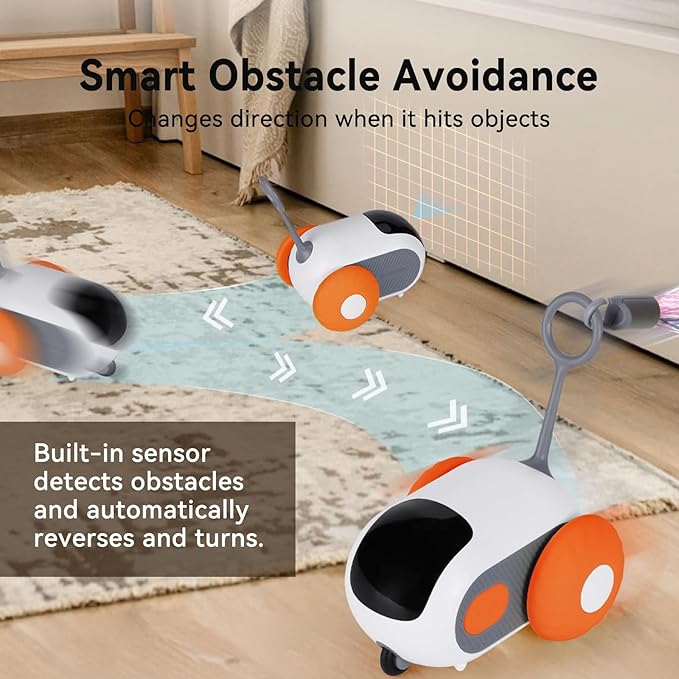 Turbo Tail 5.0 Remote Control Cat Toy, Interactive Cat Toys for Indoor Cats, Automatic Kitten Toys with 2-Speed Adjustment, Remote Control & Rechargeable Exercise Cat Toys for Bored Indoor Adult Cats